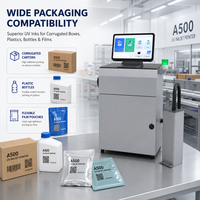 Mesin Printer Inkjet Industri Otomatis Online A500 Resolusi Tinggi untuk Pengkodean Tanggal Kadaluarsa Barcode Variabel pada Lini Pengemasan