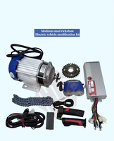 Kit de conversion de moteur sans balais 48V 1000W pour tricycle à propulsion humaine en booster de voiture électrique, contrôleur, pignon, DIY
