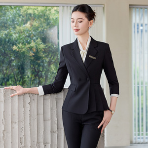 Women's Business Suit Set Polyester Anti-Wrinkle Workwear For Hotel Receptionists Beauty Salons Jewelry Stores - Product Image 3