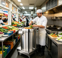 Industriële centrifugale groente- en fruitdroger van roestvrij staal voor restaurantkeukens