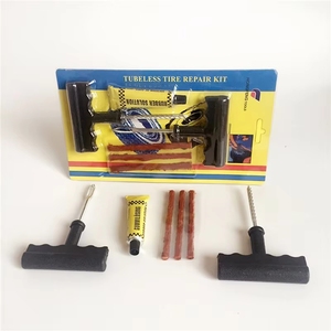 Kit de réparation de pneus tubeless professionnel économique, ensemble d'outils d'urgence pour la réparation des crevaisons pour voiture, camion, moto avec étui, vente chaude - Product Image 3