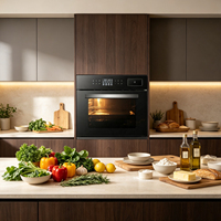 Four à vapeur combiné encastrable 60L avec commande tactile, four électrique intelligent 3-en-1, intérieur en acier inoxydable pour cuisine moderne à domicile
