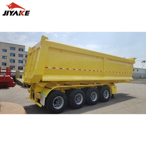 2025 ans Jiyake 4 essieux haute qualité Van Type utilitaire petite <span class=keywords><strong>moto</strong></span> en acier aluminium 70-80 tonnes <span class=keywords><strong>remorque</strong></span> à benne basculante - Product Image 2