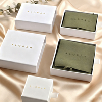 Boîtes d'emballage pour bijoux avec logo personnalisé, boîte à bijoux en papier blanc avec tiroir, boîte cadeau coulissante pour bijoux