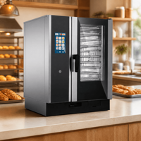 Four combiné électrique en acier inoxydable pour boulangerie, restaurant et restauration