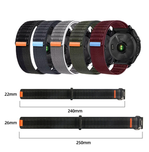 Nouveau <span class=keywords><strong>bracelet</strong></span> de <span class=keywords><strong>montre</strong></span> en nylon tactique 22 mm 26 mm, boucle en nylon, <span class=keywords><strong>bracelet</strong></span> de sport pour <span class=keywords><strong>Garmin</strong></span> Fenix 7pro Fenix 8 Quickfit - Product Image 3