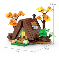JKC7627 Mini Triangle Maison MOC Bloc 155pcs Petites Particules Pièces Enfants Unisexe Assemblage Bloc de Construction Jouet Ensemble Juguete Vente en Gros