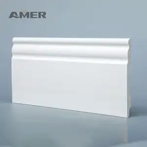 Rongke OEM factory wholesale water resistant wall panel molding trim polystyrene corner edge floor transition skirting boards le