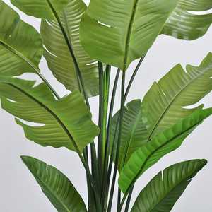 Plante artificielle de haute qualité, feuilles réalistes au toucher, Strelitzia Nicolai, résistante au feu, faux oiseau de paradis pour l'intérieur et l'extérieur - Product Image 5