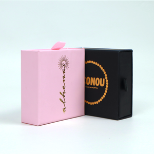Caja de Joyería Personalizada Reciclable con Forma de Cajón, Cierre Magnético, Laminación Mate y Grabado en Relieve para Collar, Pulsera y Anillo - Product Image 5