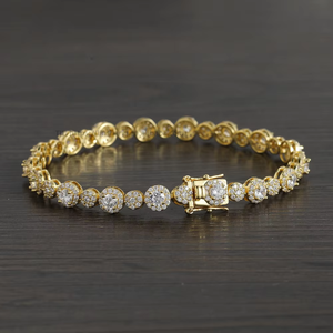 Tennis <b>Bracelet</b> 7mm + 5mm Size Mix and <b>Match</b> Round Full Zircon <b>Bracelet</b> Tanjing Fashion Lijing Necklace - Product Image 3