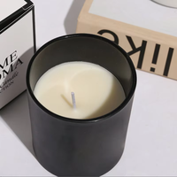Vente en gros de pots à bougies en verre givré de luxe personnalisés avec couvercles en bois pour usage cosmétique, impression sur écran, capacité 8oz/10oz