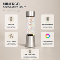 Lampe de table LED mini moderne à piles, changeante de couleur, en ABS, veilleuse décorative pour chambre d'enfant, cadeau, boutique, décoration intérieure