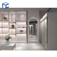 Design d'intérieur haut de gamme pour fleuriste, marque PENBO, couleur personnalisée, bois/métal/verre, présentoir de plantes sur mesure pour vitrine.