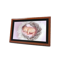 Pros Holz Digitaler Foto rahmen 24 Zoll Wifi Android Digitaler Bilderrahmen Elektronischer Foto rahmen Musikvideo Kalender Alarm