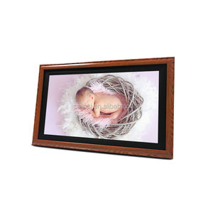 Nouveaux cadres Photo numériques en <span class=keywords><strong>bois</strong></span>, 24 pouces, Wifi, Android, cadre Photo électronique, musique, vidéo, calendrier et alarme - Product Image 2