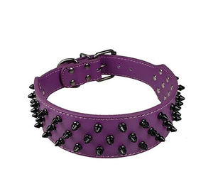 Collar de cuero con tachuelas para perro, con correa, remache, piel sintética, para Pit Bull - Product Image 4