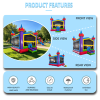 Structure gonflable de jeux d'extérieur en PVC, colorée, pour usage commercial, château gonflable, trampoline gonflable