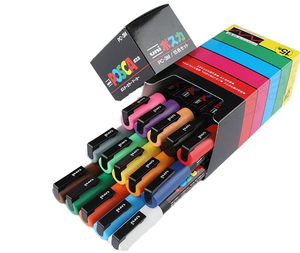 Marqueur Uni-Paint Mitsubishi Pencil Uni pour Affiches, Stylos de Marquage Couleur Fine Pointe 75 Couleurs Permanentes (PC-3M) - Product Image 1