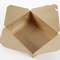 Boîte personnalisée d'emballage de fast-food pour hamburger frites dégradable dans l'environnement emballage en papier kraft
