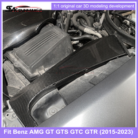 Kit complet de remplacement en carbone sec véritable pour compartiment moteur AMG GT GTS GTC GTR 2015-2023, couvercle de moteur, panneau latéral, accessoires de performance