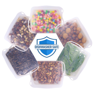 Fabricants de sacs en silicone transparents au design moderne personnalisé, petits sacs en silicone réutilisables de 500 ml pour aliments - Product Image 2