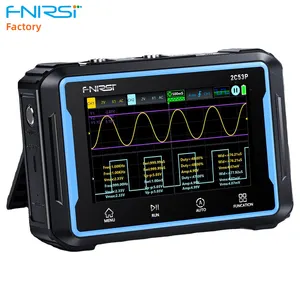 Nuova frequenza di campionamento in tempo reale dell'oscilloscopio digitale Fnirsi 2 c53p 50mhz doppio canale 250MSa/s 4.3 pollici grande schermo 3 in1 multimetro