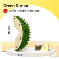 Brosse auto-nettoyante pour chat Durian Cat, antibactérienne, multifonction, avec herbe à chat, griffoir mural pour soulager les démangeaisons des chats, action lente