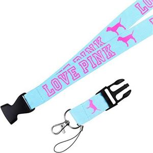 Lanyards de poliéster personalizados de alta calidad de 2.5 cm con sublimación térmica, llavero con pompón y correa, lanyards color rosa en grandes cantidades - Product Image 3