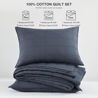 QDTEX Vente en gros Prix compétitif Couverture en mousseline de coton matelassée Ensemble de couvre-lit en coton Ensemble de draps en coton 100% coton