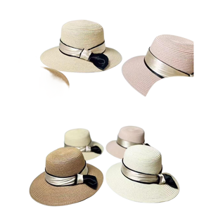 Sombrero Plano Ajustable de Alta Calidad con Cinta y Cordón, Estilo Elegante para Damas y <span class=keywords><strong>Caballeros</strong></span>, Ideal para la Playa - Product Image 1
