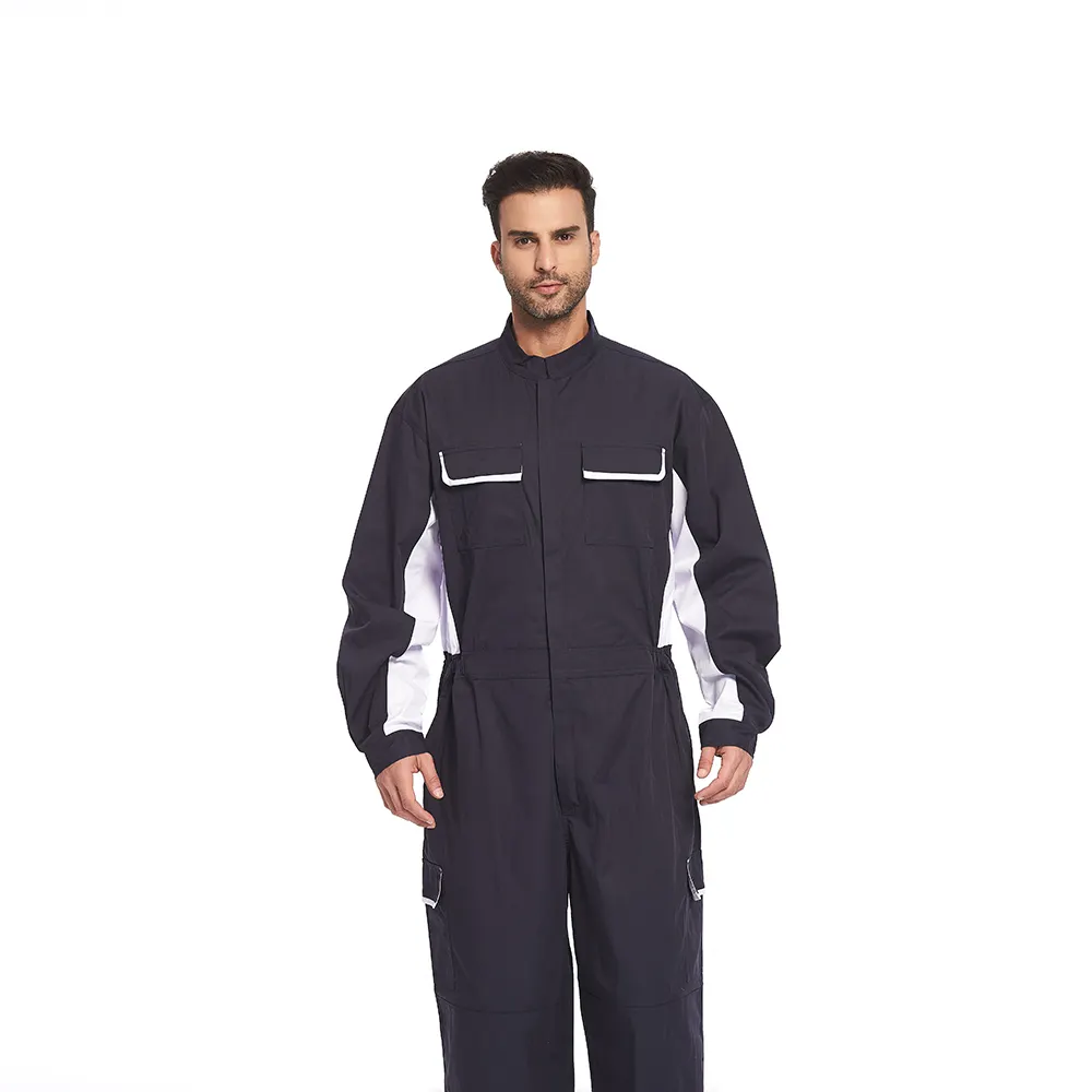 Abbigliamento da lavoro in cotone OEM abbigliamento meccanico uniformi di ingegneria uomo abbigliamento da lavoro tute da corsa per auto tuta da lavoro Slim Fit