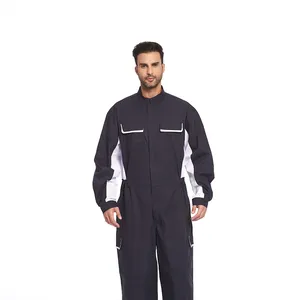 OEM Cotton Work Wear Clothes Mechanic Engineering Uniforms Men Workwear Car Racing Suits Slim Fit Worker Coverall