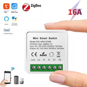 Pack <span class=keywords><strong>de</strong></span> 4 modules intelligents Zigbee 16A, 1 canal, compatibles Alexa/<span class=keywords><strong>Google</strong></span> <span class=keywords><strong>Home</strong></span>, fil neutre requis, compatible 120V US - Product Image 2