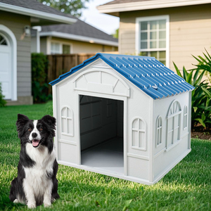 고급 사용자 정의 개 사육장 방수 분리형 야외 애완 동물 하우스 단단한 패턴 철 소재 - Product Image 6