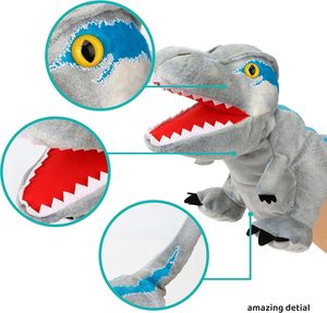 Juego <span class=keywords><strong>de</strong></span> rol <span class=keywords><strong>de</strong></span> boca móvil abierta para contar cuentos, enseñanza, teatro <span class=keywords><strong>de</strong></span> marionetas, <span class=keywords><strong>Velociraptor</strong></span> <span class=keywords><strong>de</strong></span> <span class=keywords><strong>peluche</strong></span>, marioneta <span class=keywords><strong>de</strong></span> mano, regalos <span class=keywords><strong>de</strong></span> cumpleaños, blanco - Product Image 4