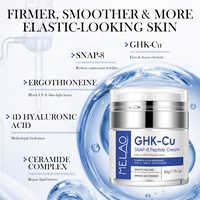 Crème pour le visage au peptide de cuivre GHK-Cu, crème raffermissante anti-âge SNAP-8, 1,76 oz, ergothionéine, hydratant pour femmes, crème hydratante au peptide