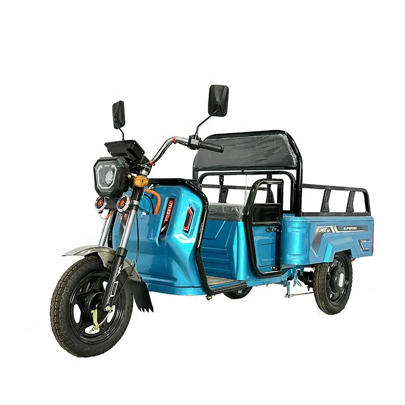 Prezzo di fabbrica pesante carico elettrico triciclo 60V tipo aperto Farm Cargo moto 3 ruote triciclo