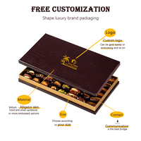 Emballage de chocolat brun en carton personnalisé pour boîte cadeau de luxe noix dattes pâtisserie alimentaire