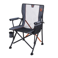 Chaise pliante d'extérieur en maille transfrontalière, chaise de camping portable, chaise de pêche, chaise de loisirs avec dossier et accoudoirs