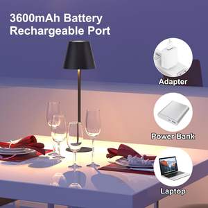 Lámpara Nocturna LED Nórdica Moderna al por Mayor, IP54 Impermeable para Exteriores, 3 Colores, Regulable sin Escalonamientos, Inalámbrica y Portátil - Product Image 5