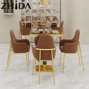 Silla de restaurante Cubierta de metal Taburete alto Nave moderna Bar Comedor Muebles Taburete Silla - Product Image 2