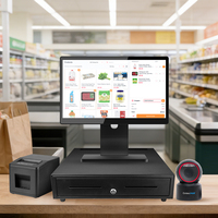 Mesin Kasir POS Desain Ramping 15,6 Inci Buatan Pabrik yang Kokoh, Sistem POS Win11 dengan Dudukan VESA, Bodi Aluminium Penuh