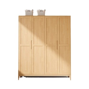 Armoire en bois massif de style nordique, porte à charnières de style japonais, armoire de rangement pour chambre à coucher, utilisation en appartement de petite taille - Product Image 4