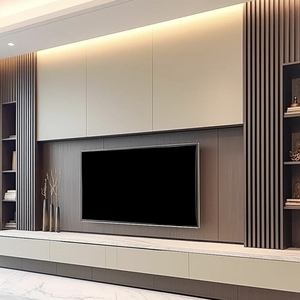 TSJ <span class=keywords><strong>Meuble</strong></span> <span class=keywords><strong>TV</strong></span> mural <span class=keywords><strong>suspendu</strong></span> en contreplaqué, design moderne et épuré, pour salon, appartement, hôtel, villa, hall, <span class=keywords><strong>cheminée</strong></span> - Product Image 2