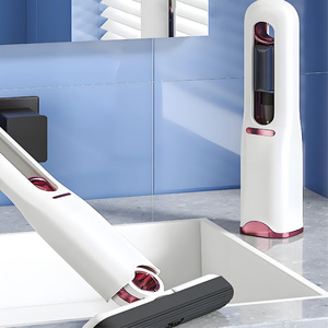 Mini vadrouille pliante humide sec ménage essuie-glace pour salle de bain cuisine bureau fenêtre utilisation mains libres avec éponge pliable - Product Image 6