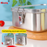 Boîte à bento portable en acier inoxydable pour hommes, femmes, école, travail, voyage, stockage de repas, utilisation quotidienne, boîte à lunch en acier inoxydable