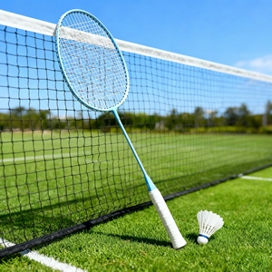 Racchetta da Badminton Professionale in Lega di Ferro con Asta in Acciaio di Alta Qualità, Set Doppio Ultra Leggero e Resistente con Corpo Divisibile ad Alta Rigidità - Product Image 1