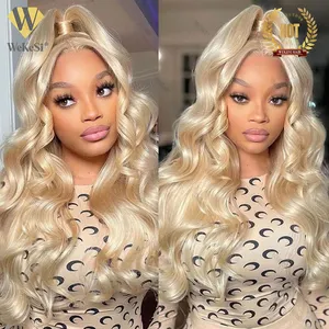 30 40 Polegada Cor da Onda Do Corpo HD 613 Loira 250% 13X4 13x6 Lace Front Cabelo Humano Glueless Perucas Pronto para Usar Para As Mulheres Peruca Frontal