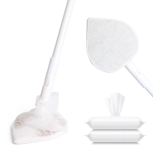 2024 Multifonctionnel Dépoussiérage Mini Vadrouille Mur Rondelle Plafond Nettoyant & Plinthe Duster Jetable Humide & Sec Lingettes 2 Pack - Product Image 5